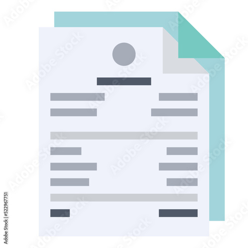 Invoice receipt paper tax vat - flat icon