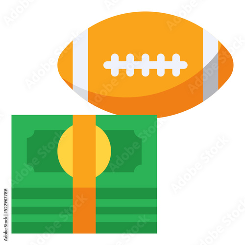 Nfl football betting sport - flat icon