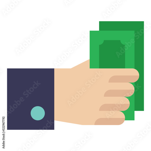 Pay salary give money deal - flat icon