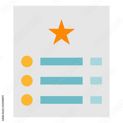 Wishlist item order star ecommerce - flat icon