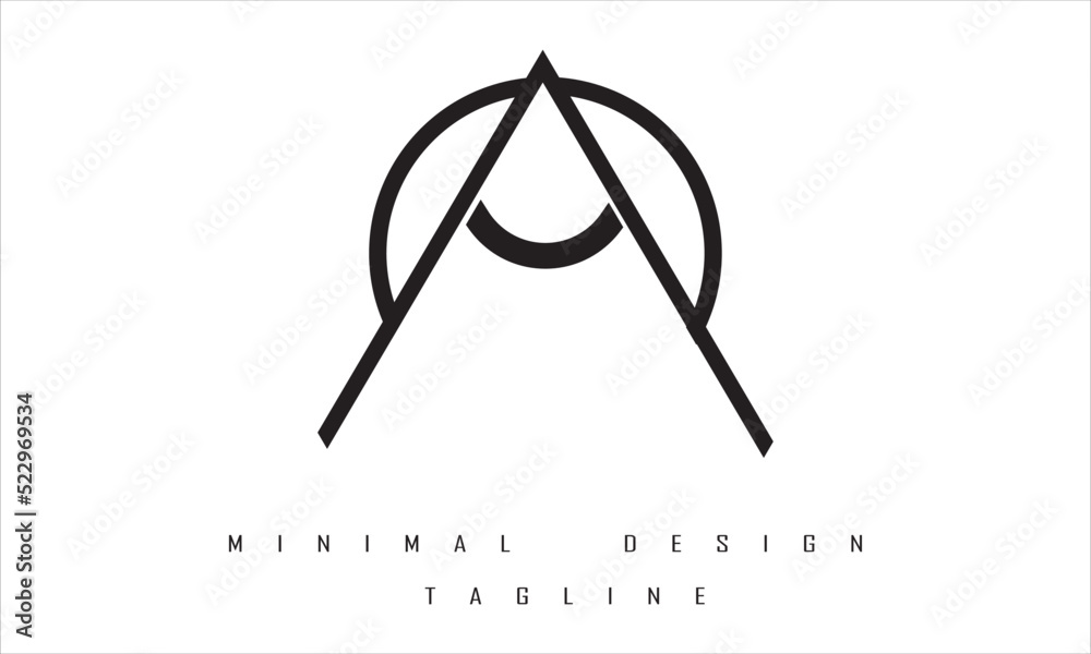 AO or OA Minimal Logo Design