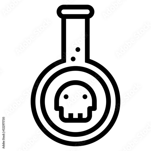 Poison bottle tube potion halloween - outline icon