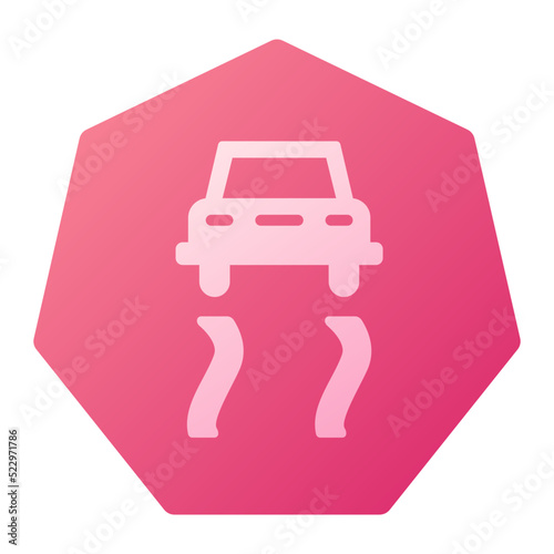 Slippery Road Icon