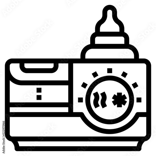 Warmer,cooler,bottle,baby,accessories - outline icon