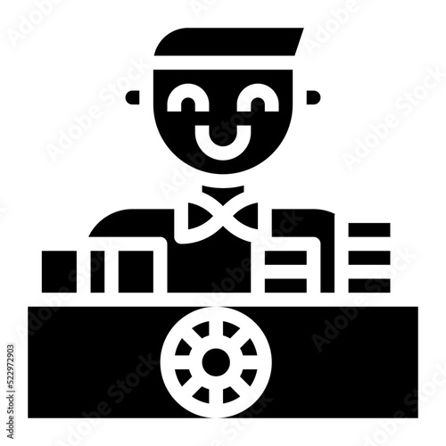 Chips exchange croupier stall money - solid icon