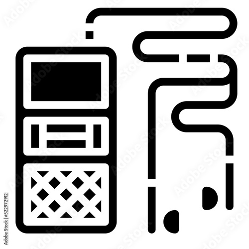 Audio recorder microphone device news multimedia - solid icon
