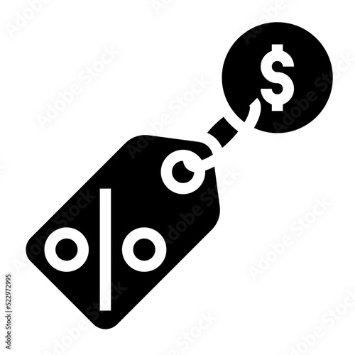 Commission tax vat income - solid icon