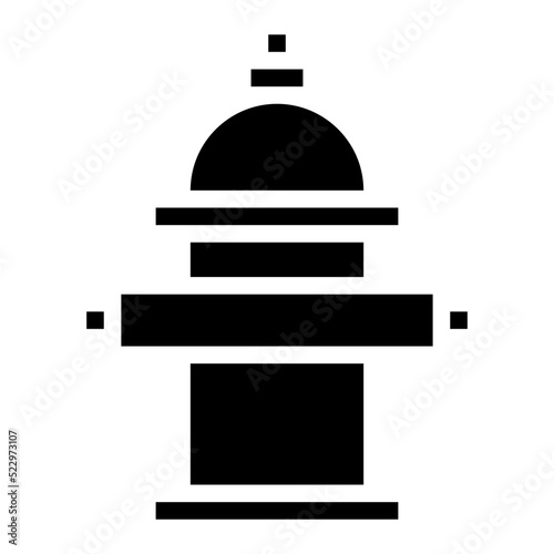 Hydrant water construction - solid icon