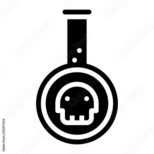 Poison bottle tube potion halloween - solid icon