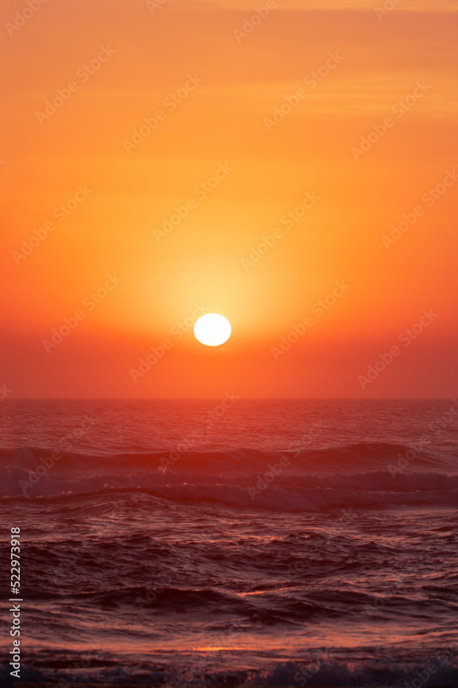 Golden sky ocean sunrise, Gold Coast Australia