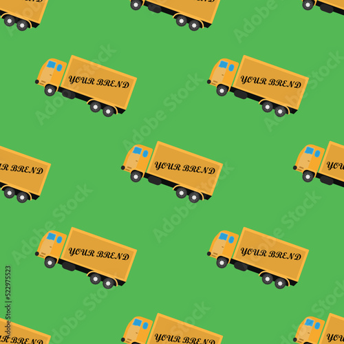Delivery truck van isolated on ehite backround for your brend seamless.