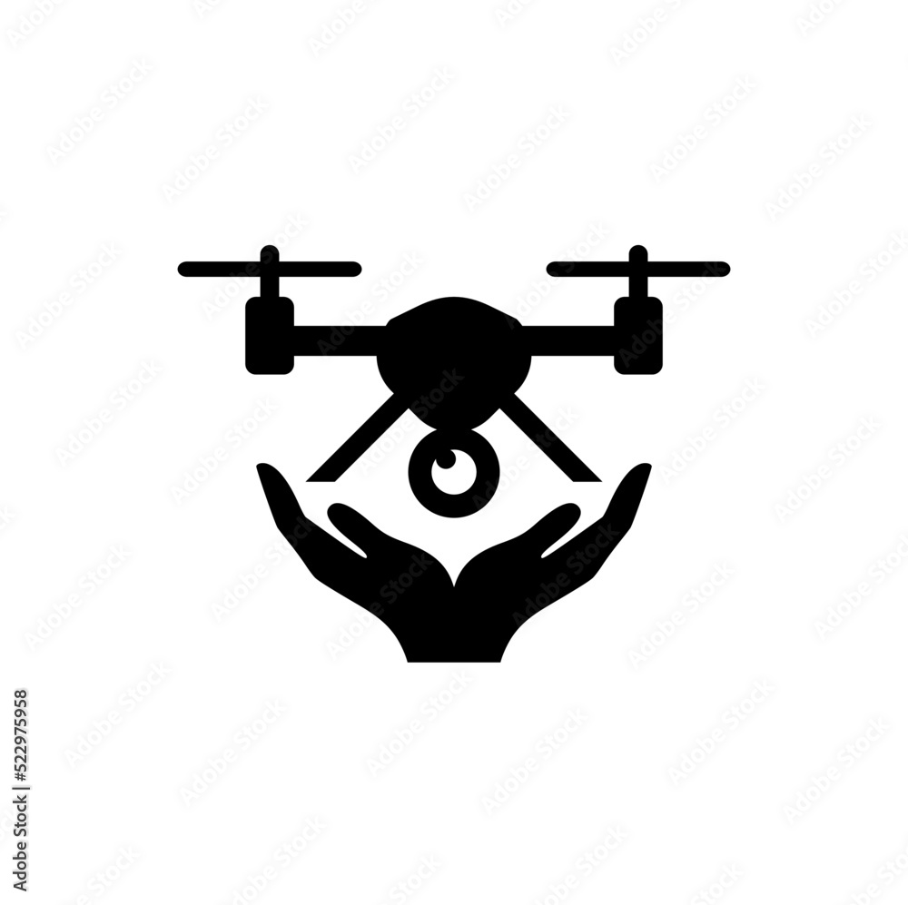 Drone logo. Aerial photography Drone Camera Drone logo. Aerial photography Drone Camera