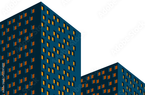 Modern building architectural background vector illustration