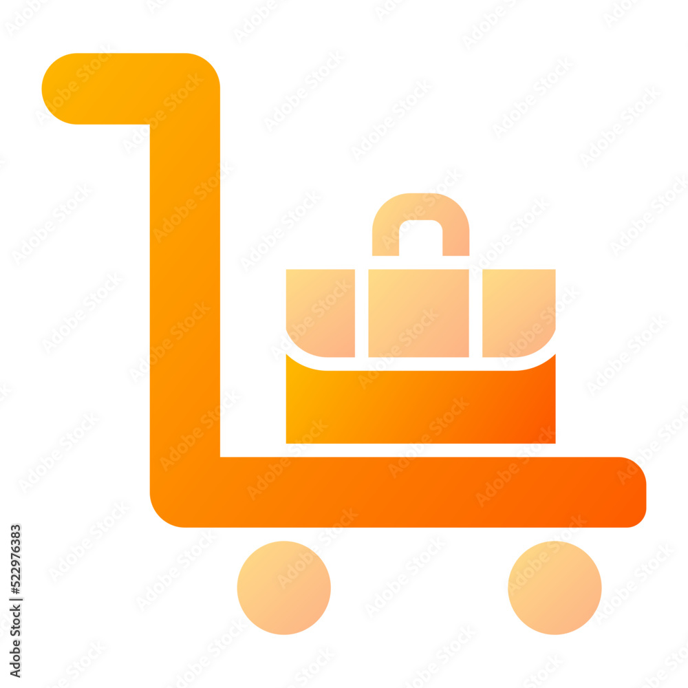 Luggage cart Icon Luggage cart Icon