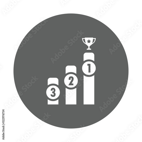 Ranking factor icon. Gray vector graphics.