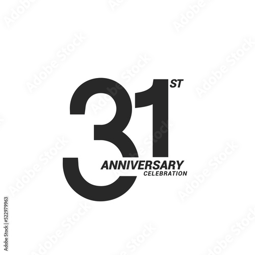 31 years anniversary celebration logotype photo
