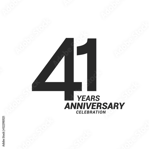 41 years anniversary celebration logotype