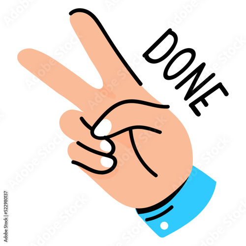 Check out trendy sticker of victory 