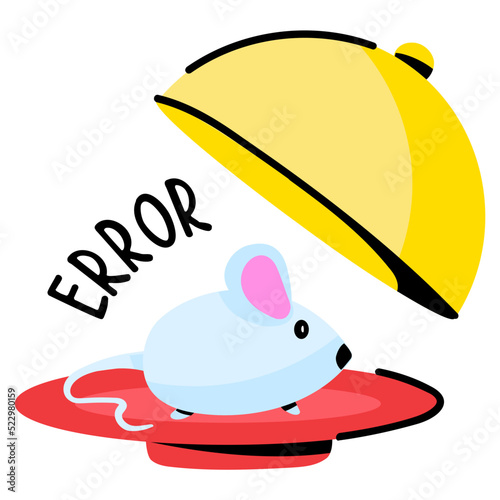 A unique handcrafted sticker of error alert 