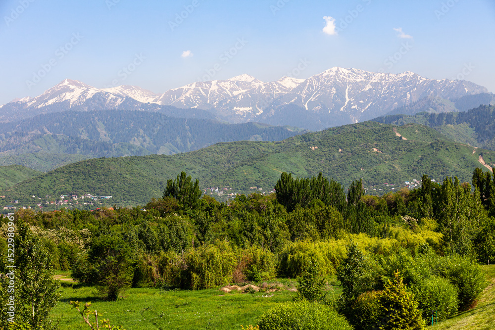 Summer Tien Shan mountains in the vicinity of Almaty, Zailiyskiy Alatau