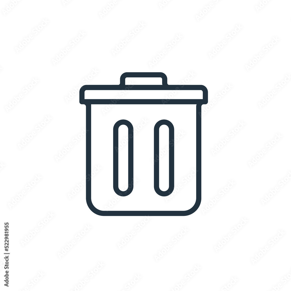 The garbage icon is isolated on a white background. Delete symbols, trash cans, clean for web and cellular applications. The garbage icon is isolated on a white background. Delete symbols, trash cans, clean for web and cellular applications.