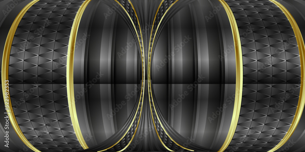 Black Gold background form a Dark abstract wallpaper. 3D Render with ...