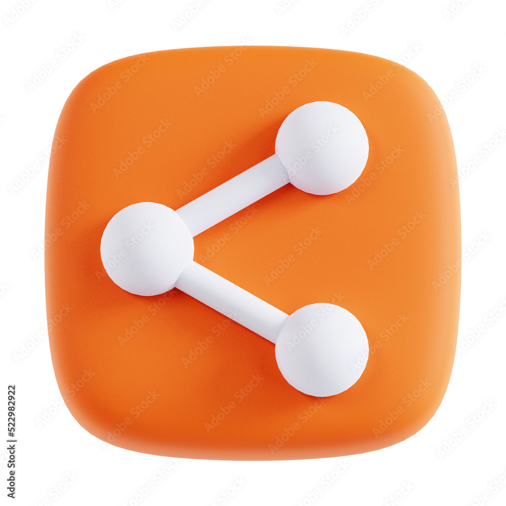share 3D Illustration User Interface