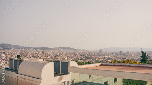Vista de la ciudad de Barcelona desde la terraza de la Fundación Joan Miró.