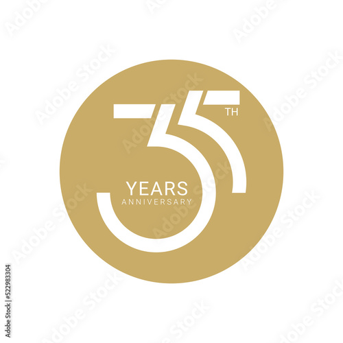 35, 35th Year Anniversary Logo, Vector Template Design element for birthday, invitation, wedding, jubilee and greeting card illustration.