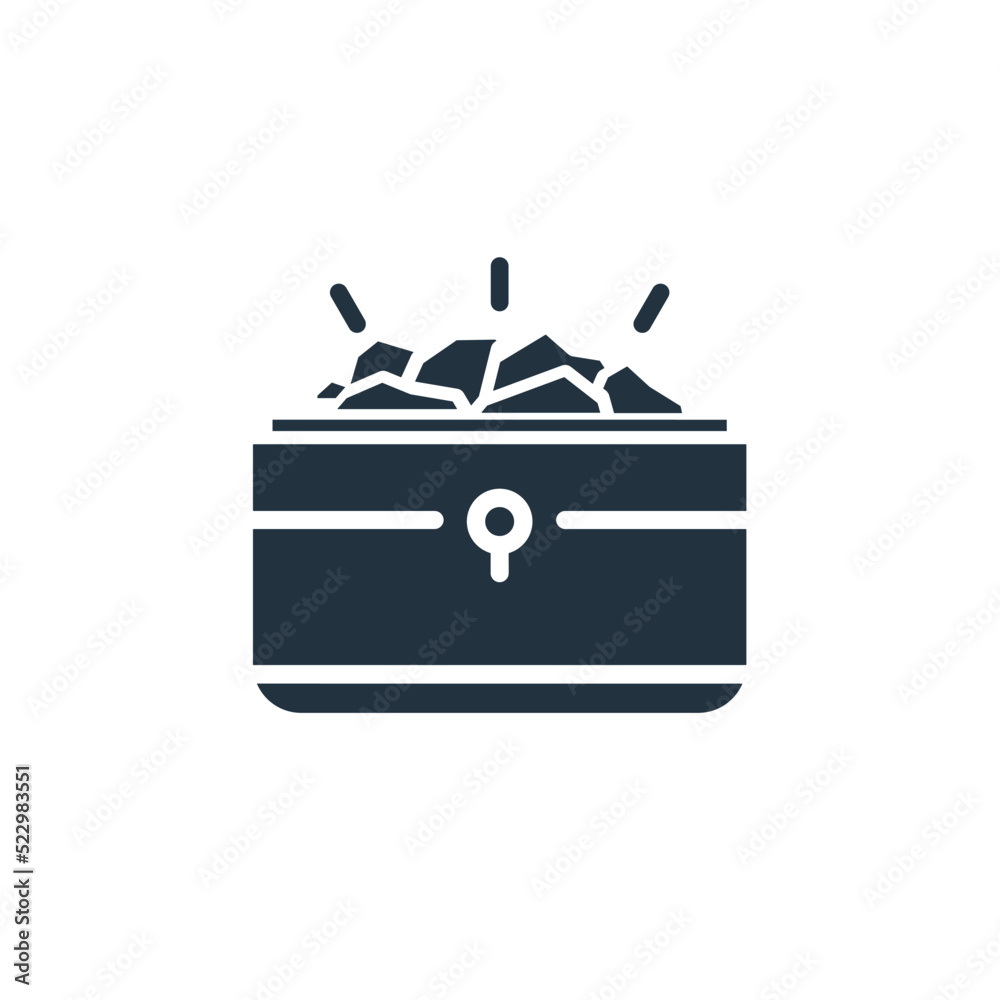 Gold icon in trendy flat style isolated on white background. gold pile symbol in a crate for web and mobile apps. Gold icon in trendy flat style isolated on white background. gold pile symbol in a crate for web and mobile apps.