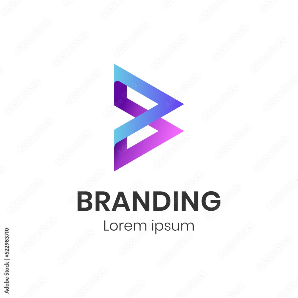 modern initial letter B logo icon design vector template