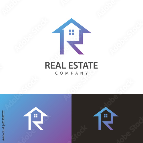 modern letter R P vector logo design for real estate, construction, home, real estate, building, property logo symbol