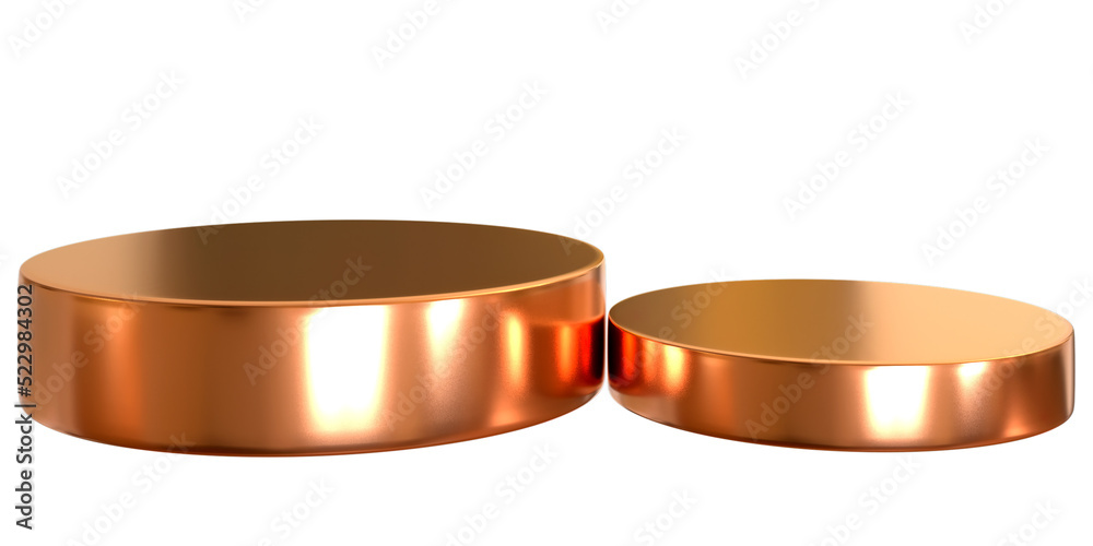 Gold podium 3d render. Gold podium 3d render.