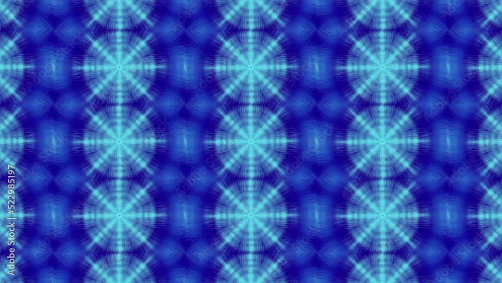 Patrón de movimiento giratorio y círculos arabescos en tonos azul oscuro y azul claro