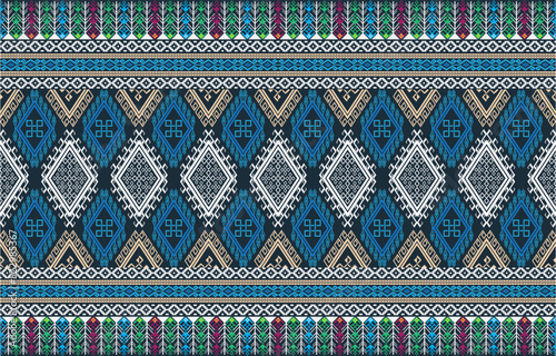 Geometric ethnic pattern design for background or wallpaper.
