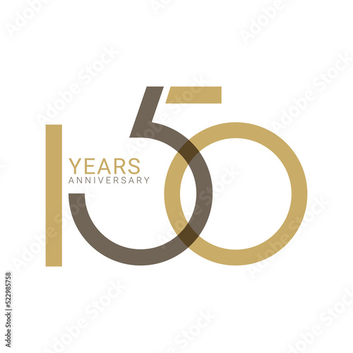 150 Years Anniversary Logo, Vector Template Design element for birthday, invitation, wedding, jubilee and greeting card illustration.