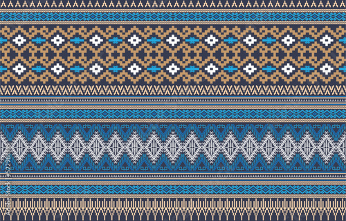 Geometric Ethnic pattern seamless design for background or wallpaper.
