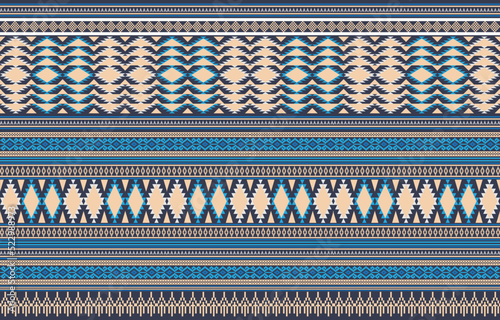 Geometric Ethnic pattern seamless design for background or wallpaper.