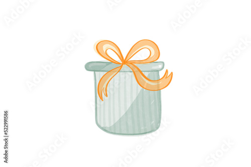 Painted Watercolor gift box...