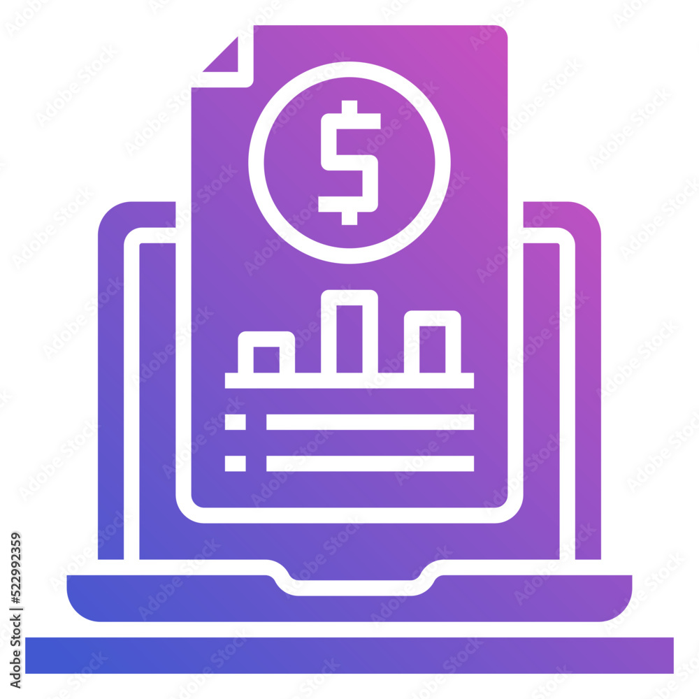Laptop flat gradient icon. Can be used for digital product, presentation, print design and more. Laptop flat gradient icon. Can be used for digital product, presentation, print design and more.
