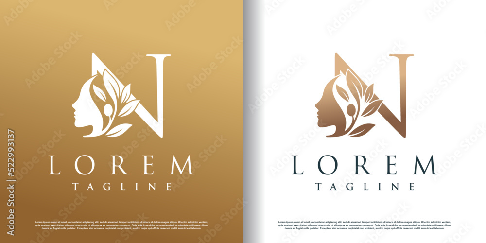 woman beauty logo icon with letter y concept design premium vector ...
