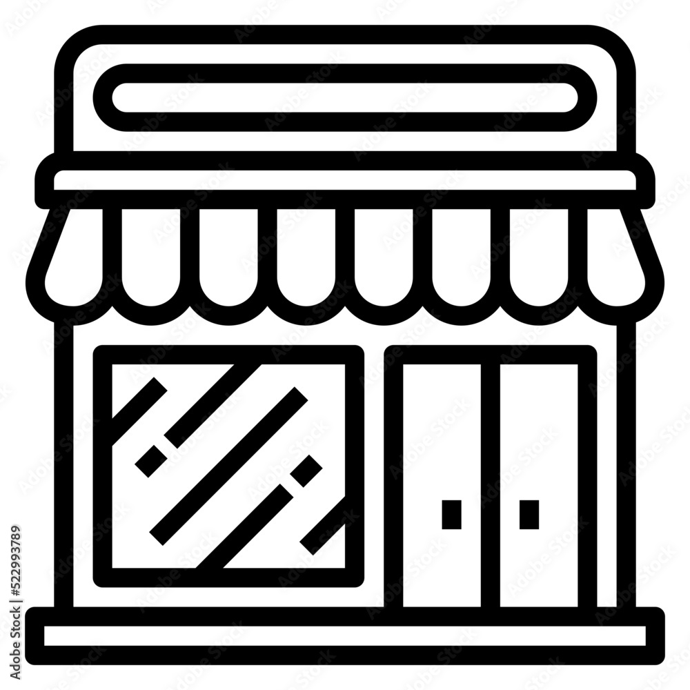 Store line icon. Can be used for digital product, presentation, print design and more.