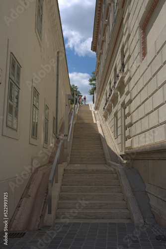 European stairs going up