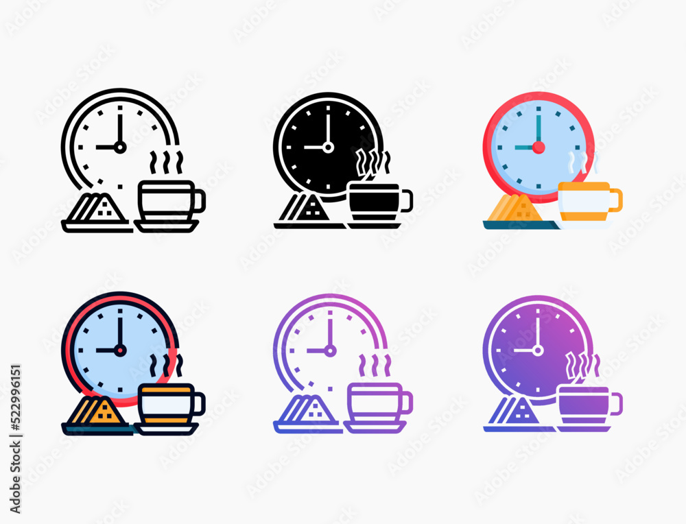 Coffe Break icon set with different styles. Style line, outline, flat, glyph, color, gradient. Editable stroke and pixel perfect. Can be used for digital product, presentation, print design and more. Coffe Break icon set with different styles. Style line, outline, flat, glyph, color, gradient. Editable stroke and pixel perfect. Can be used for digital product, presentation, print design and more.