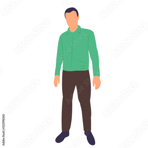 man in flat style, isolated, vector