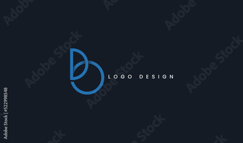 Initial Letter DO or DB Logo. Usable for Business and Company Branding Logos. Flat Vector Logo Design Template Element.