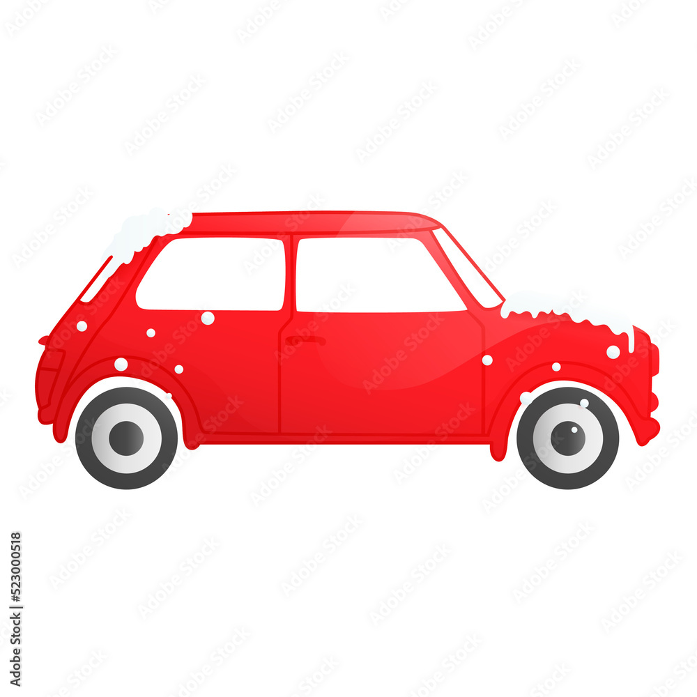red car isolated on white