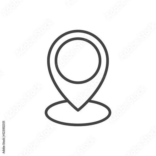 Location icon vector. pin point icon. map location pointer symbol isolated on white background.vector illustration