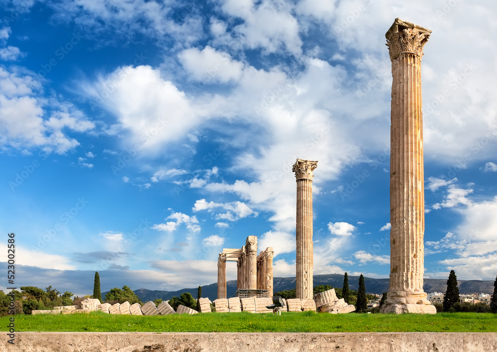  The Temple of Olympian Zeus is a monument of Greece and a former colossal temple at the center of the Greek capital Athens.