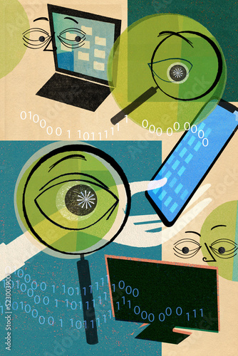 Eyes spying on computer devices